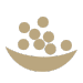 Icon of a bowl with circles coming out to represent abundant food